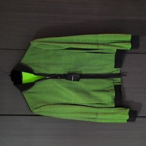 Emporio Armani Leather Mesh Bomber Jacket Mens 48IT